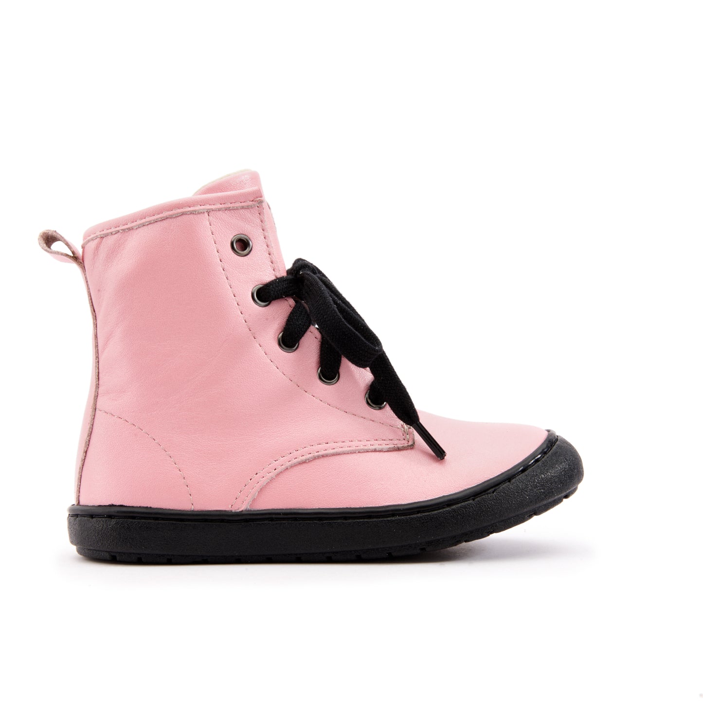 Old Soles 9005 Swagger kids leather shoe in Pearlised Pink with classic detail