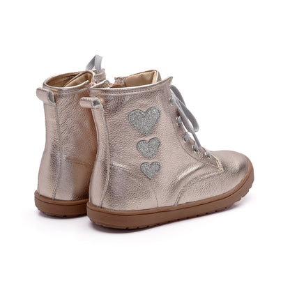 Old Soles 9016 Joy Swag kids leather shoe in Metal Lychee