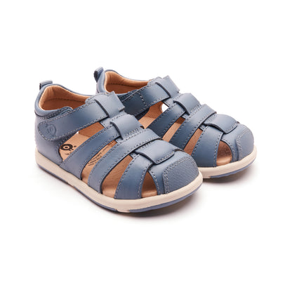 Old Soles 9502 Surf Sandal kids leather sandal in Indigo with open toe detail