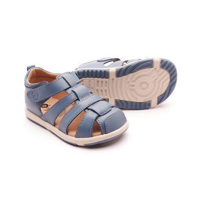 Old Soles 9502 Surf Sandal kids leather sandal in Indigo with open toe detail