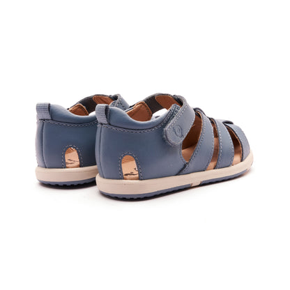 Old Soles 9502 Surf Sandal kids leather sandal in Indigo and Sproco Indigo Sole with open toe detail