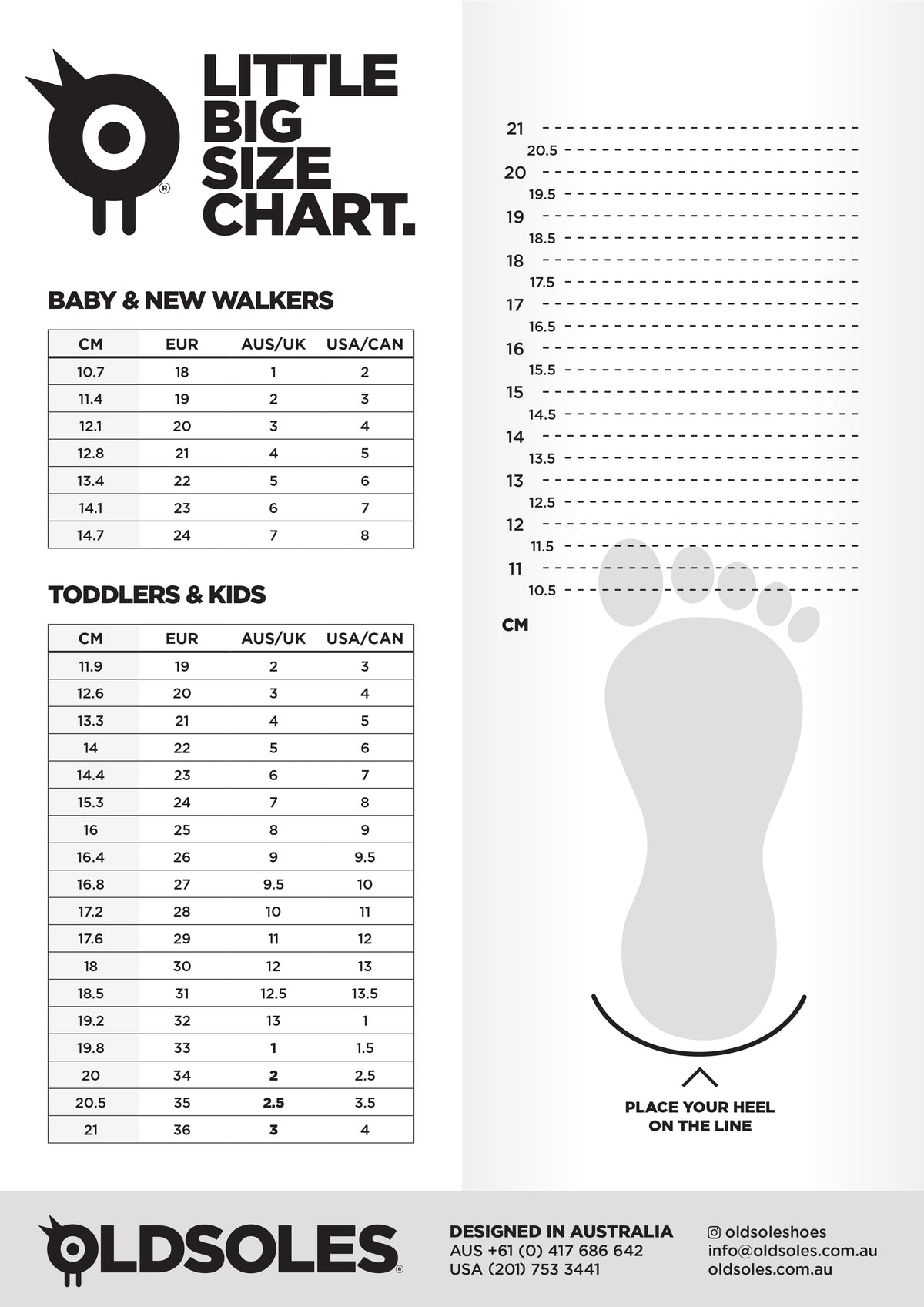 Kids Shoe Size Conversion Chart Paper Measuring Gauge Printable Shoe